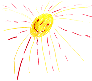 Sonne handgezeichnet